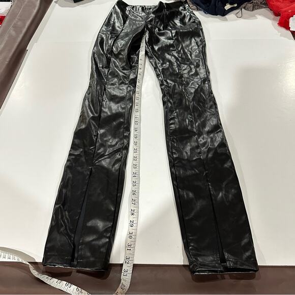 SBetro Suzanne Betro‎ Faux Leather Front Slit Skinny Pants Size S - Picture 12 of 12